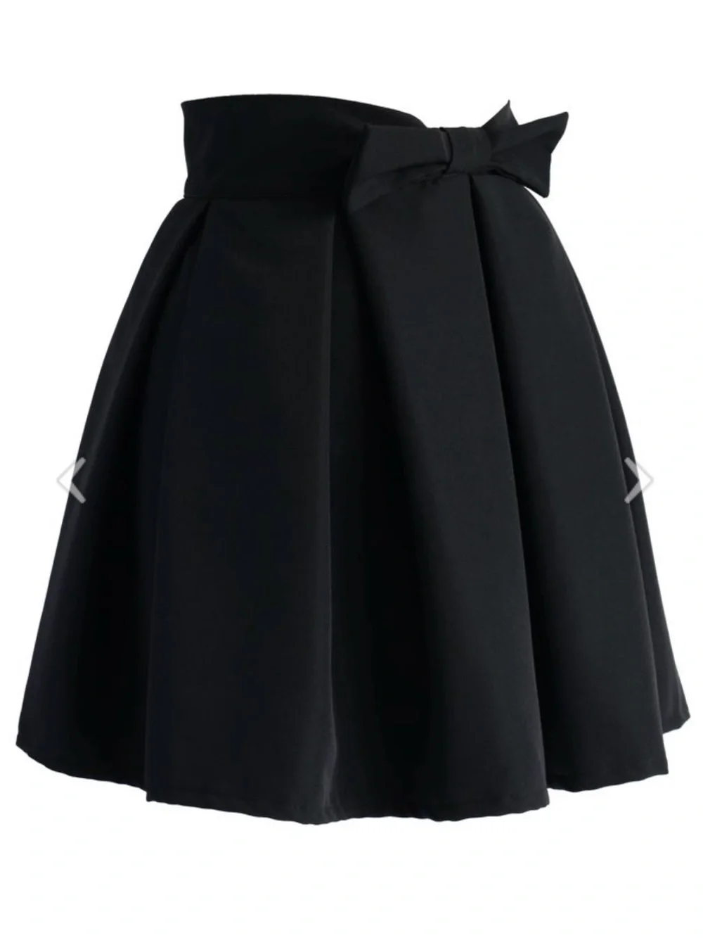 Classic Black High-Waist Bow Skirt | Medium